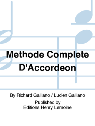 Book cover for Methode Complete D'Accordeon