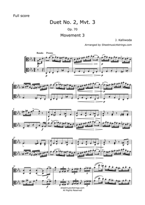 Kalliwoda, J. - Duet No.2, Mvt. 3, Op. 70 for Two Violas