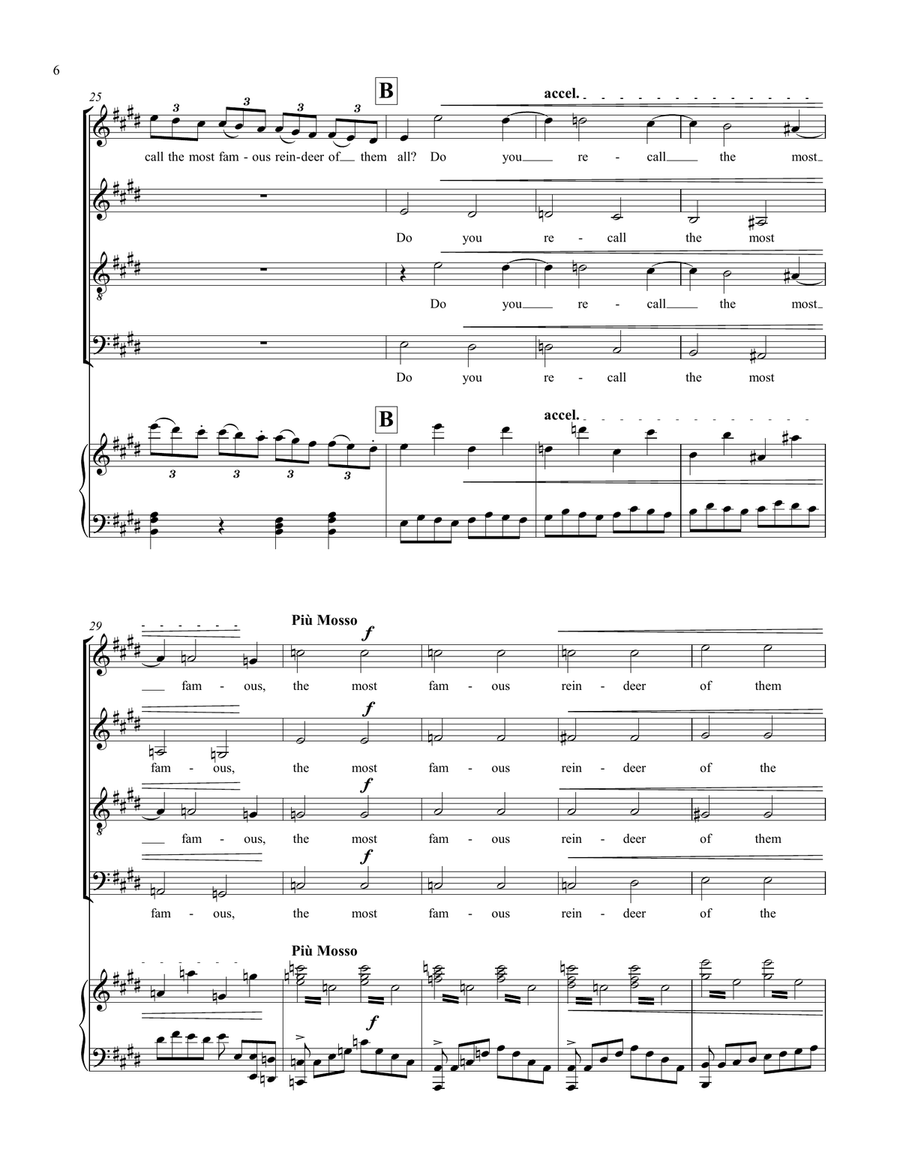 Reindeer Cantata 4-Part scores gallery preview page 6