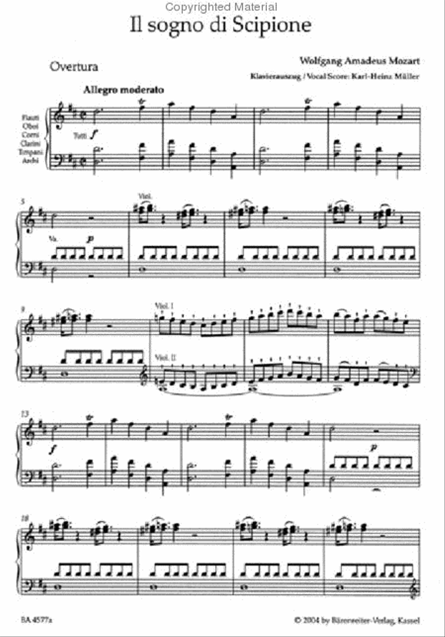 Il sogno di Scipione - Der Traum des Scipio, KV 126 Mixed Choir scores gallery preview page 2