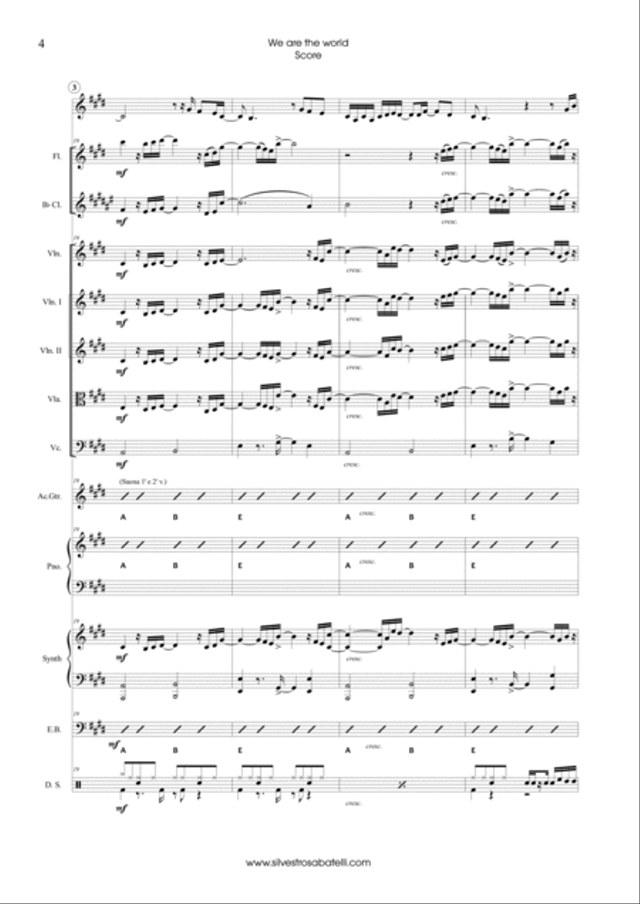 We Are The World We Are The World Chamber Orchestra scores gallery preview page 5