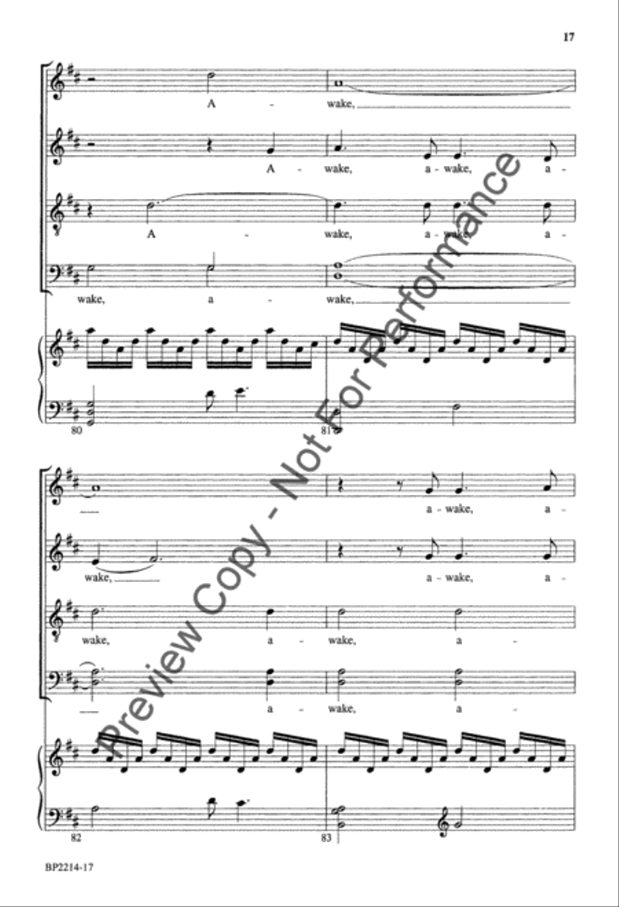 Awake, My Soul - Hagenberg 4-Part scores gallery preview page 16