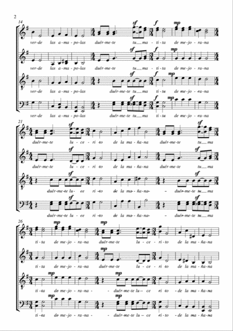 5 Canciones para coro A Cappella scores gallery preview page 6