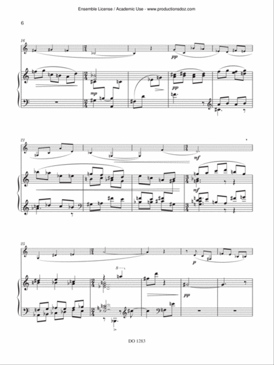 Scènes hivernales Clarinet Solo scores gallery preview page 6