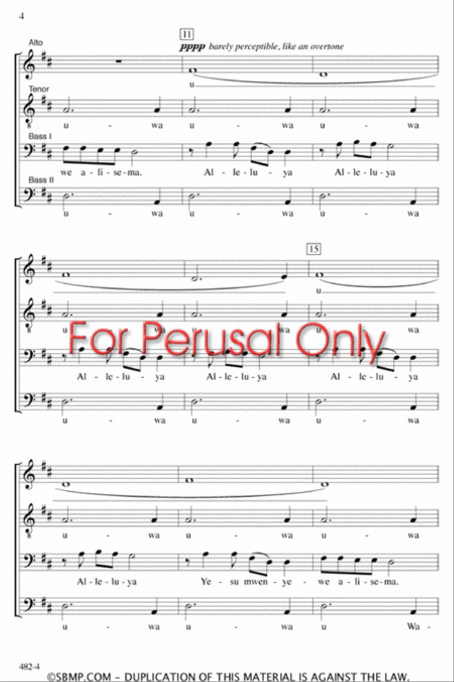 Wana Baraka - SSATBB Octavo A Cappella scores gallery preview page 3