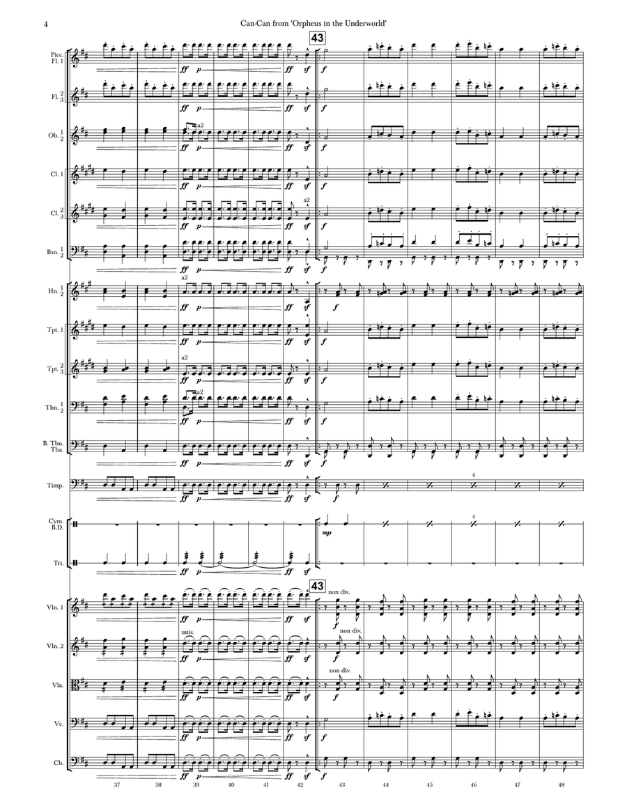 Can-Can (Score & Parts) Full Orchestra scores gallery preview page 6