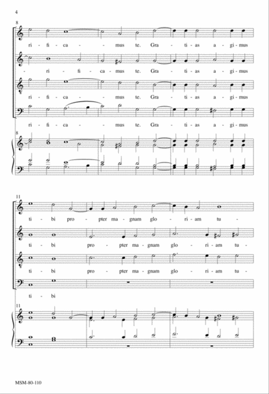 Gloria in excelsis Deo 4-Part scores gallery preview page 4