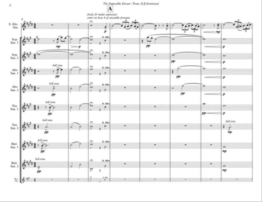 The Impossible Dream (the Quest) Woodwind Ensemble scores gallery preview page 2