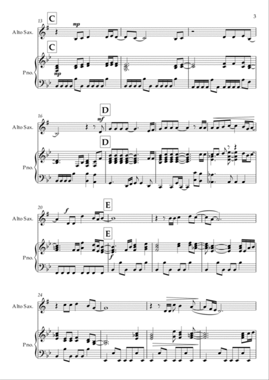 Circle Of Life Alto Saxophone scores gallery preview page 3