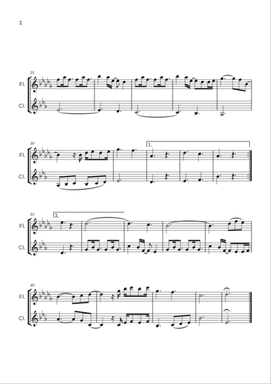 A Thousand Years Woodwind Duet scores gallery preview page 3