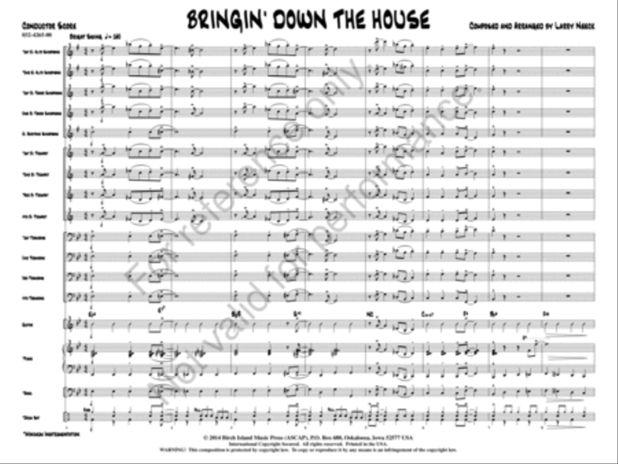 Bringin’ Down The House Bringin’ Down The House Jazz Ensemble scores gallery preview page 2