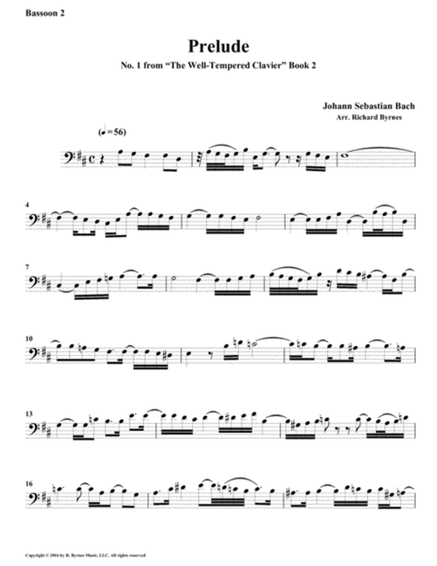 Prelude 01 from Well-Tempered Clavier, Book 2 (Bassoon Quintet) image number null