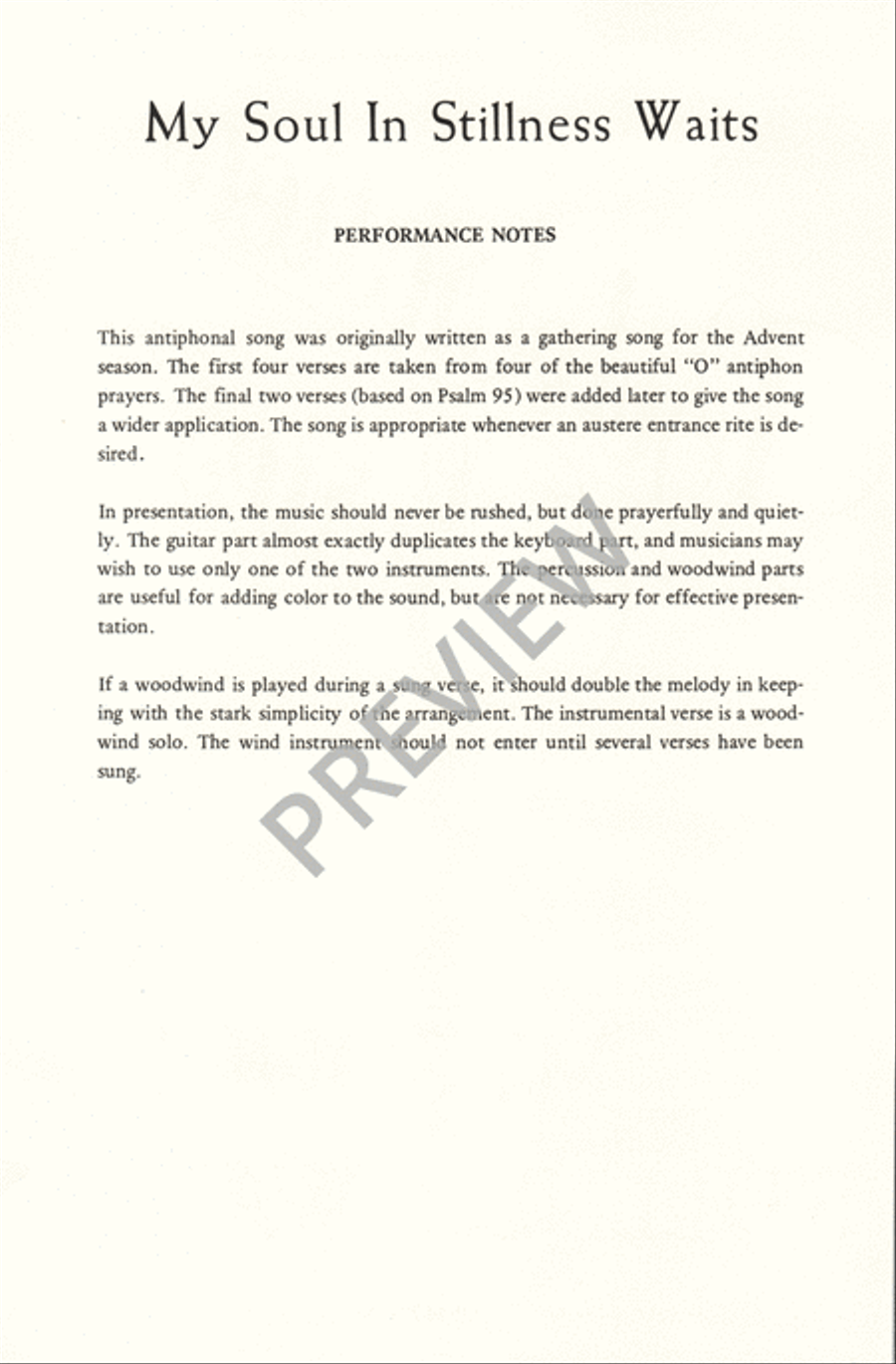 My Soul in Stillness Waits Unison Choir scores gallery preview page 3