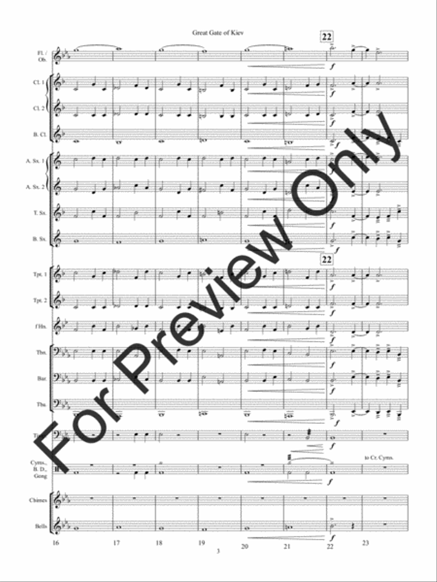 The Great Gate of Kiev (Score) Concert Band scores gallery preview page 7