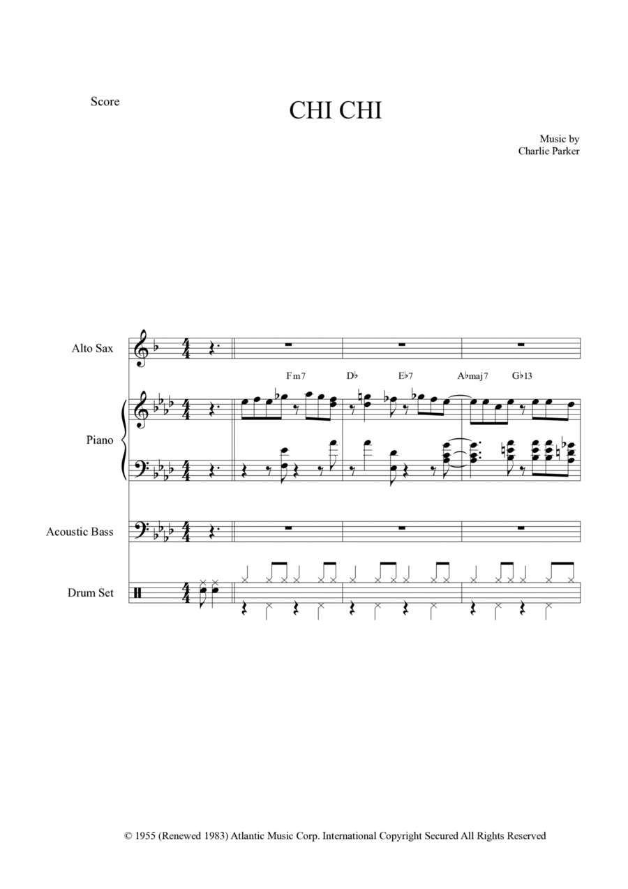 Chi Chi Chi Chi Jazz Ensemble scores gallery preview page 1