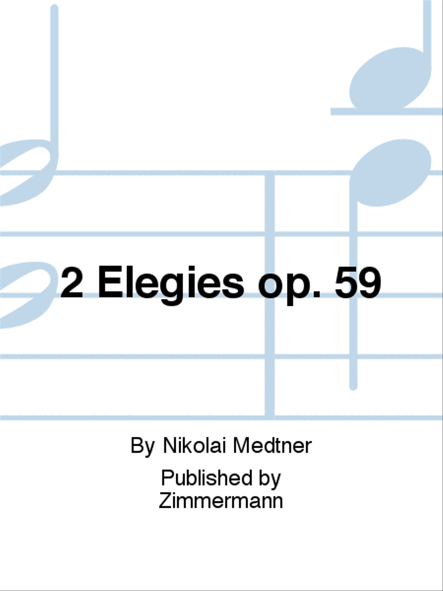2 Elegies Op. 59 Chamber Music scores gallery preview page 1