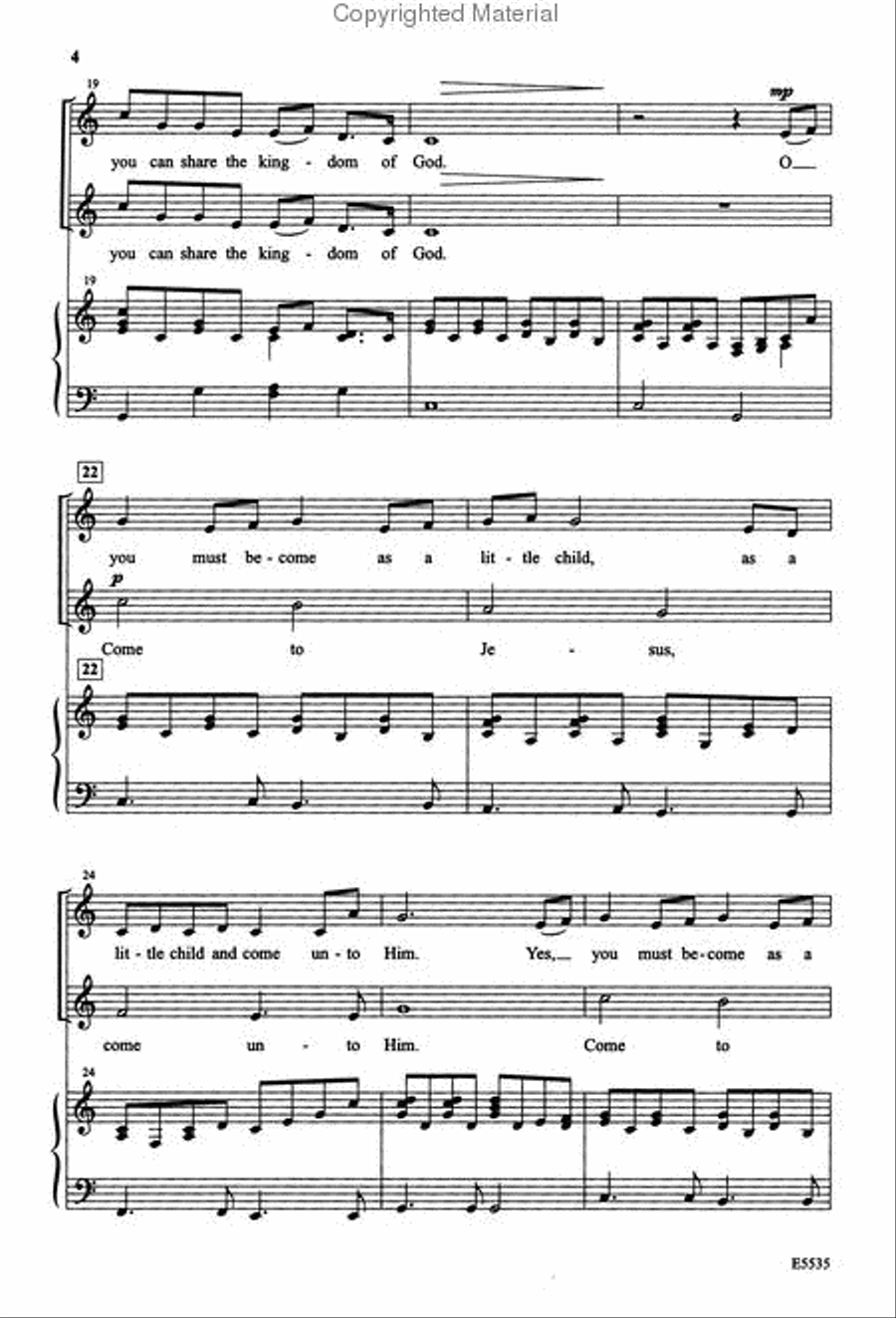 As a Little Child 2-Part scores gallery preview page 3