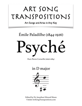Book cover for PALADILHE: Psyché (transposed to D major)
