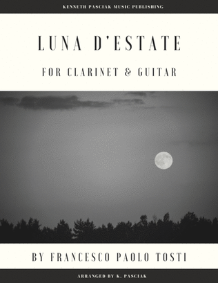 Book cover for Luna d'estate (for Clarinet or Trumpet and Guitar)