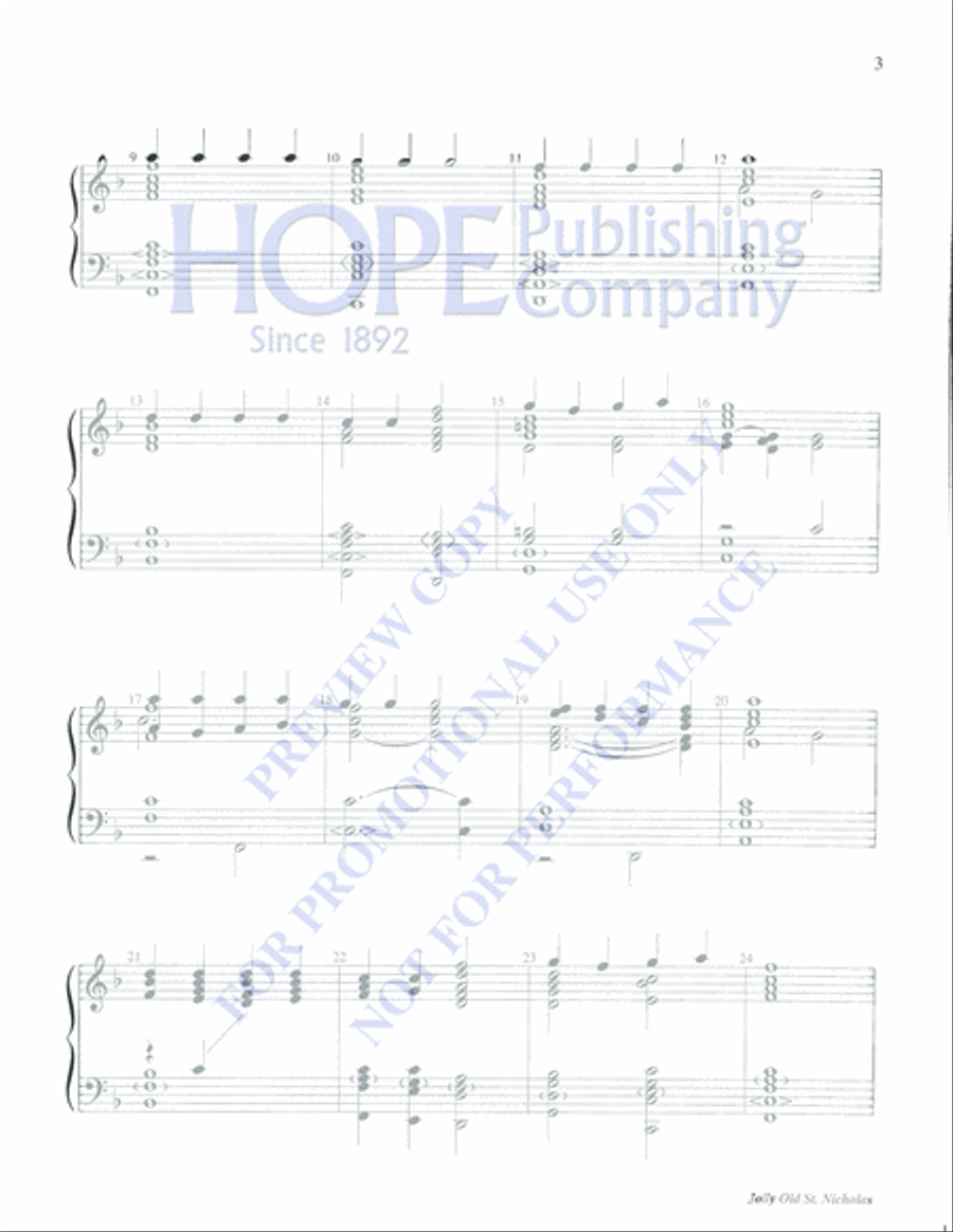 Jolly Old St. Nicholas Handbell 5-Octaves scores gallery preview page 3