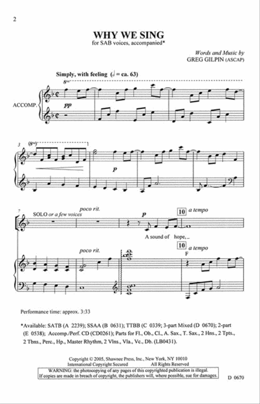 Why We Sing 3-Part scores gallery preview page 2