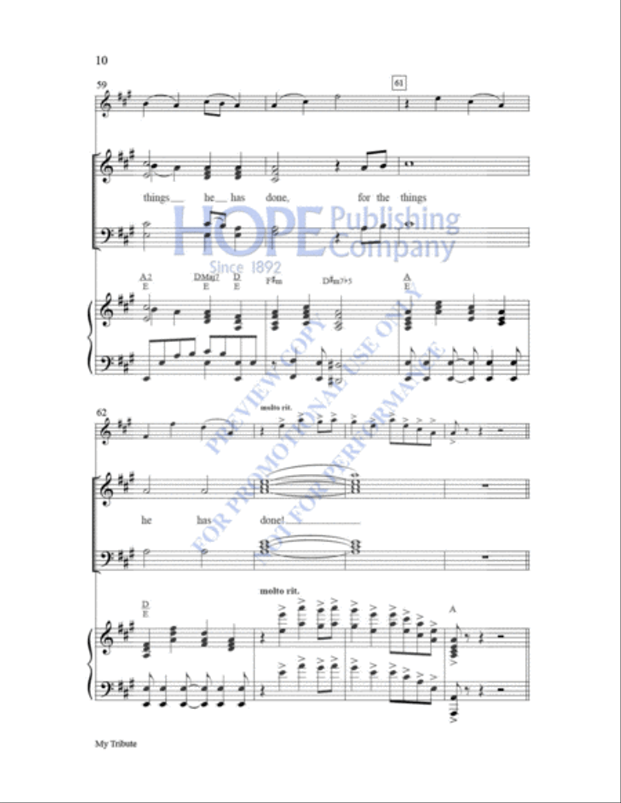 My Tribute My Tribute Choir scores gallery preview page 11