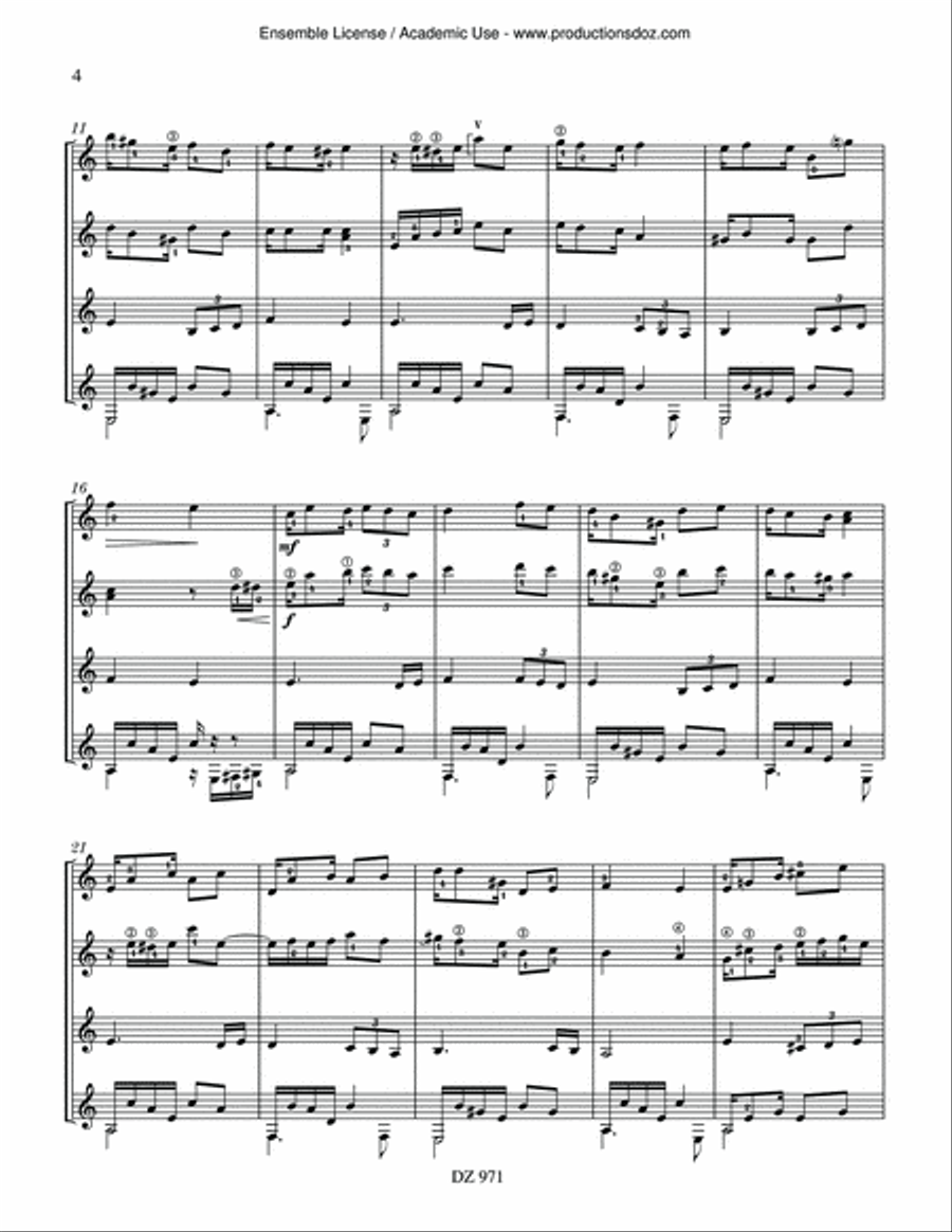 Couleur milonga Guitar Ensemble scores gallery preview page 4