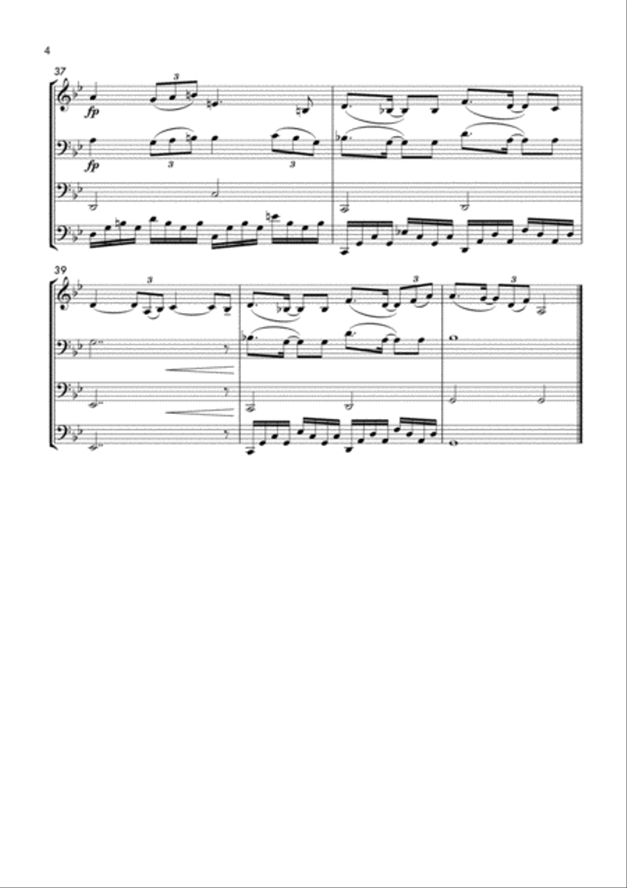 Intermezzo (Cello Quartet) String Quartet scores gallery preview page 5