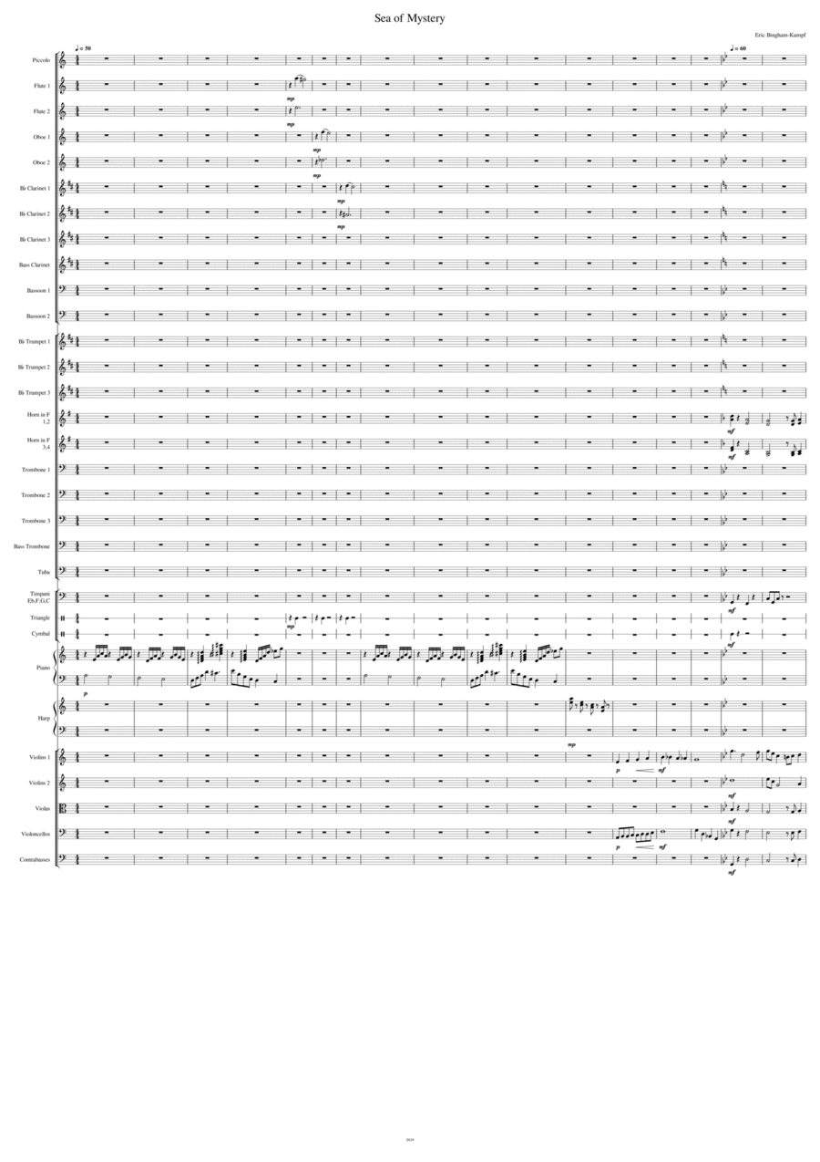 Sea of Mystery Sea of Mystery Full Orchestra scores gallery preview page 1