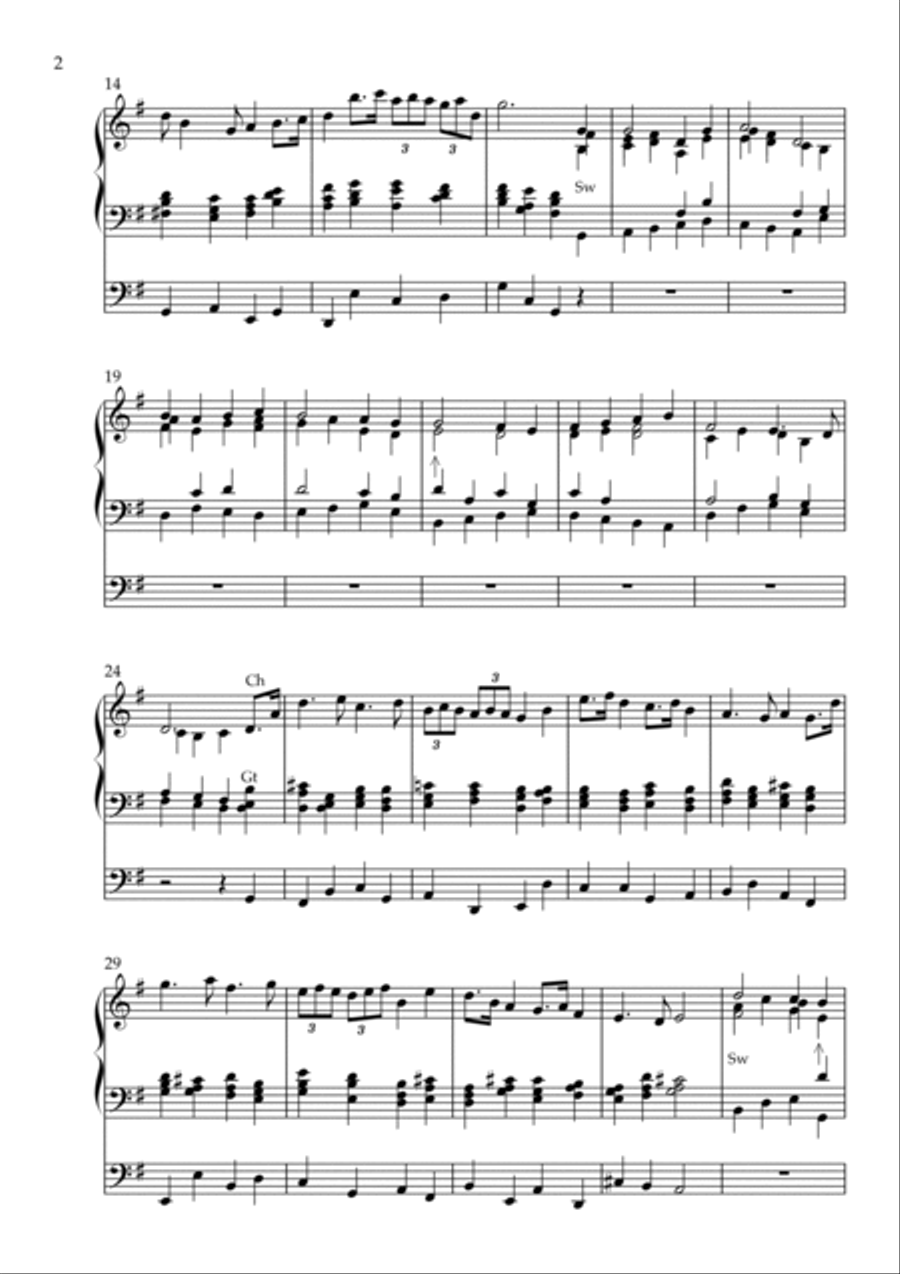 Tuba Tune on Adeste Fideles, Op. 161 (Organ Solo) by Vidas Pinkevicius Tuba scores gallery preview page 2