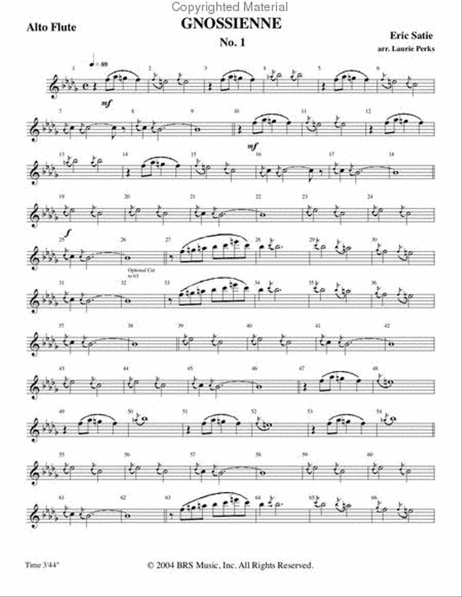 Gnossienne Gnossienne Flute Solo scores gallery preview page 3