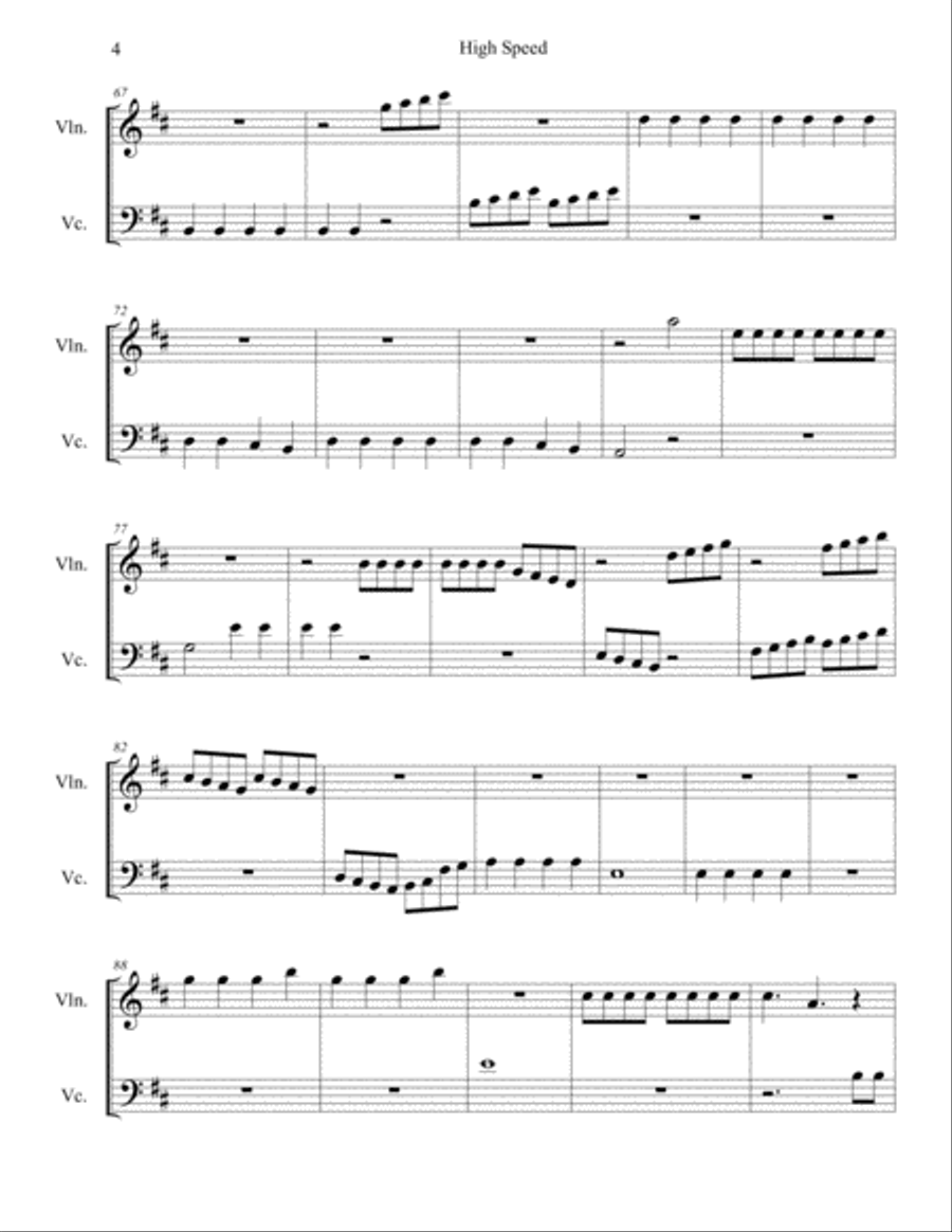 High Speed High Speed Piano Trio scores gallery preview page 4