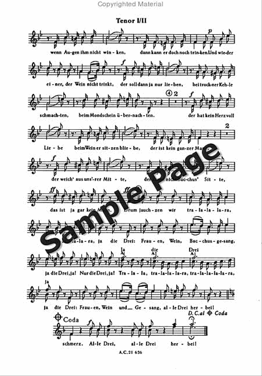 Strauss J Dithyrambe Op236 TTBB scores gallery preview page 3