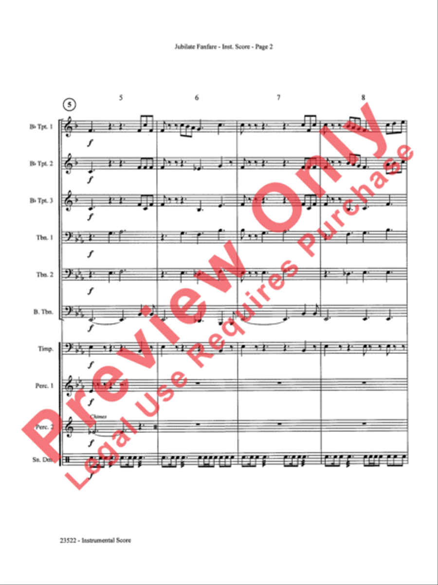 Jubilate Fanfare Choir scores gallery preview page 3
