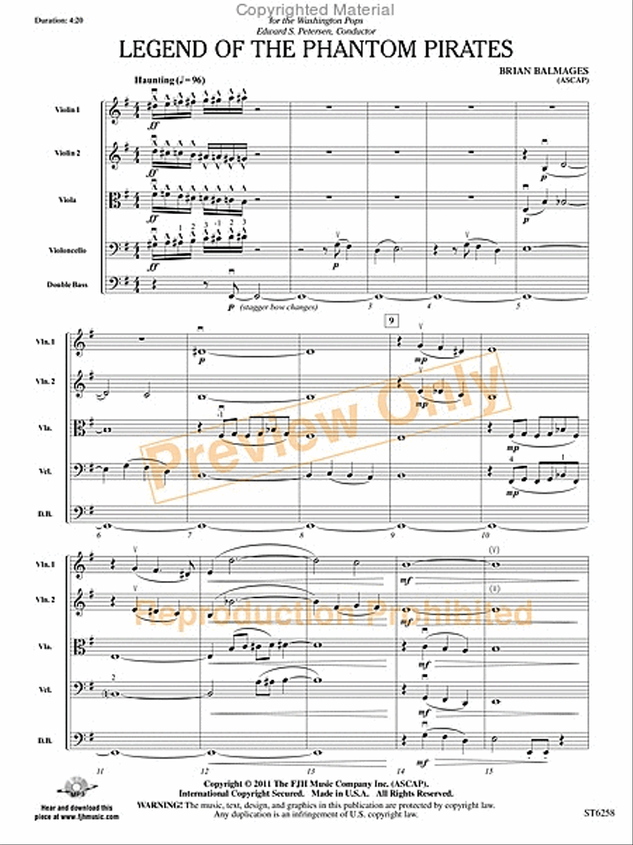 Legend of the Phantom Pirates String Orchestra scores gallery preview page 2
