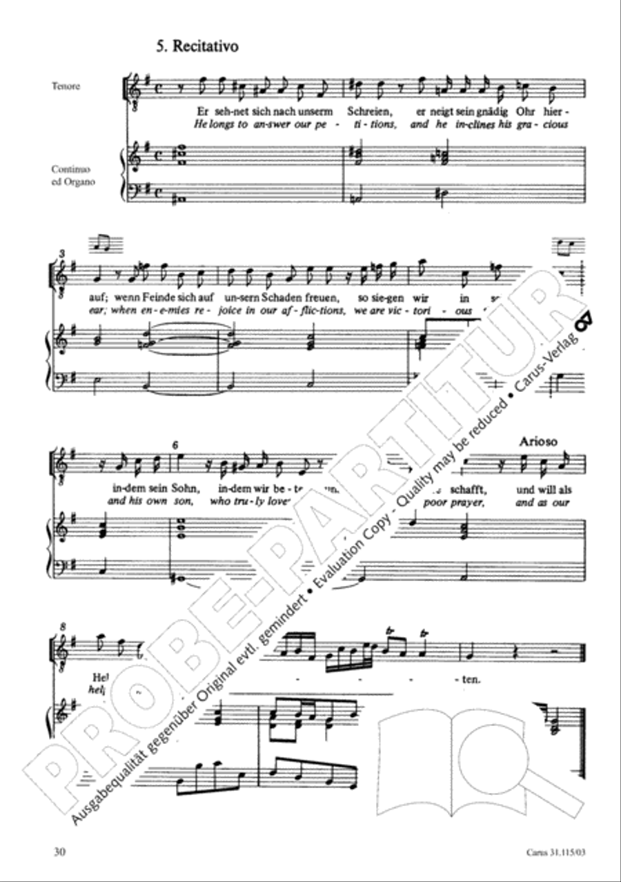 O my spirit, be prepared (Mache dich, mein Geist, bereit) 4-Part scores gallery preview page 31