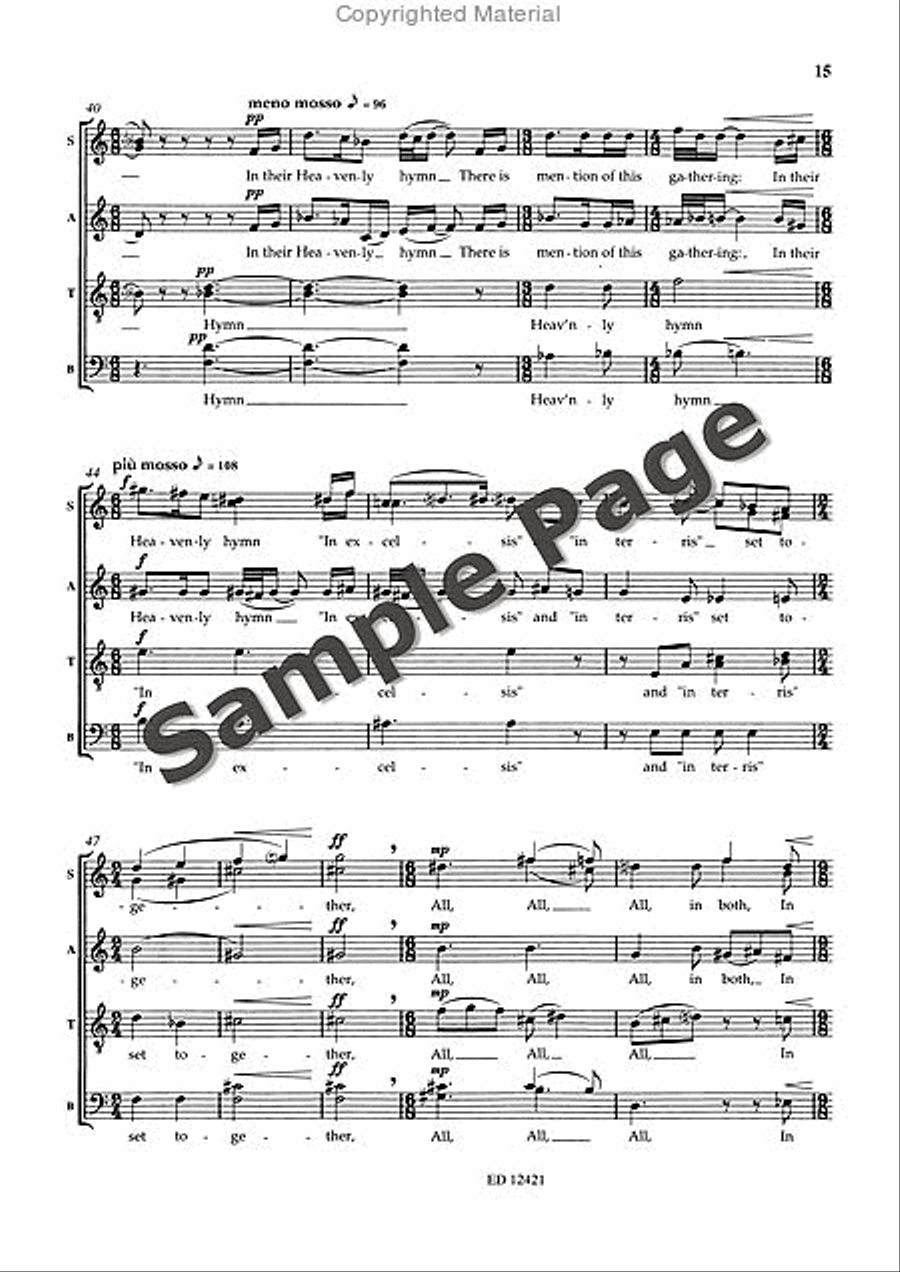 3 Choral Pieces 3 Choral Pieces 4-Part scores gallery preview page 16