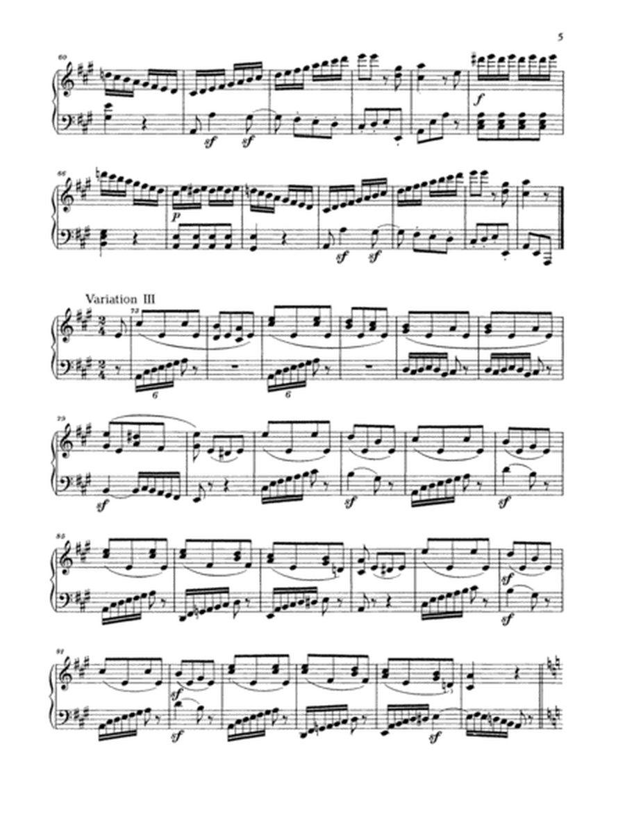 Nine Variations A major, WoO 69