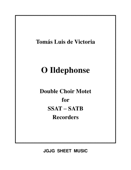 O Ildephonse for Recorder Octet image number null