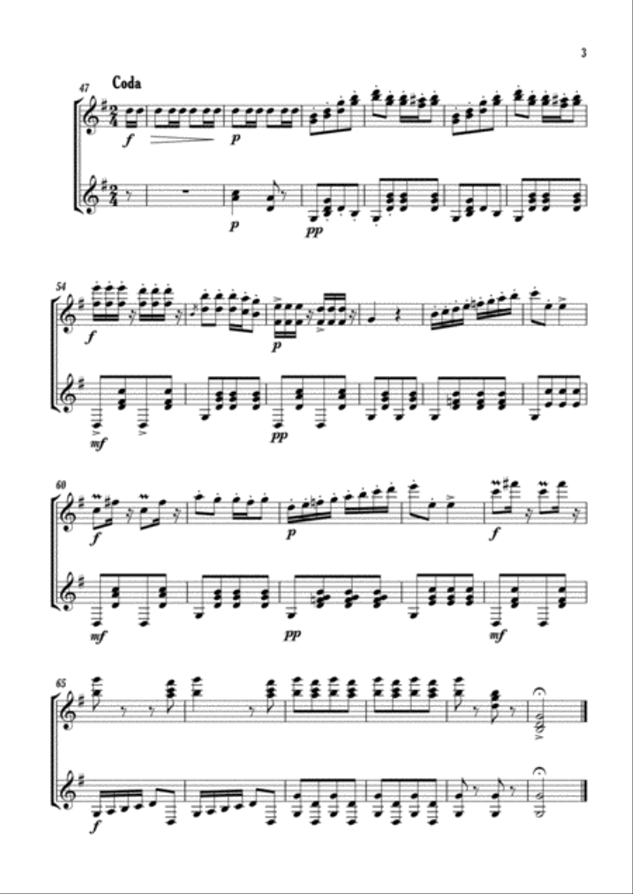 Fortuna-Polka Fortuna-Polka Classical Guitar scores gallery preview page 4