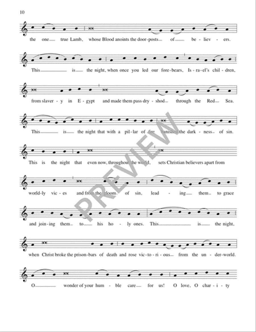 Exsultet: Easter Proclamation Unison Choir scores gallery preview page 12