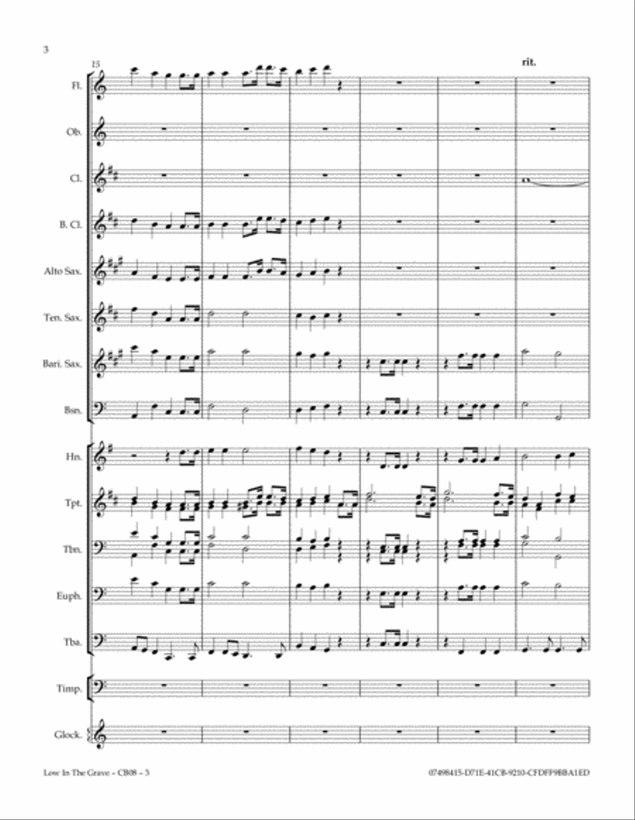 Low In The Grave (Up From The Grave) Concert Band scores gallery preview page 6