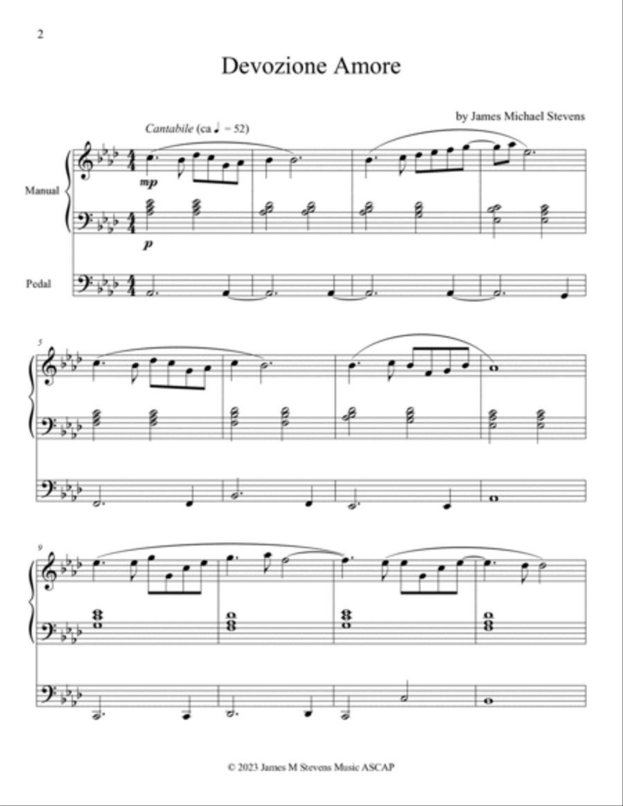 Devozione Amore - Organ Solo Organ Solo scores gallery preview page 2