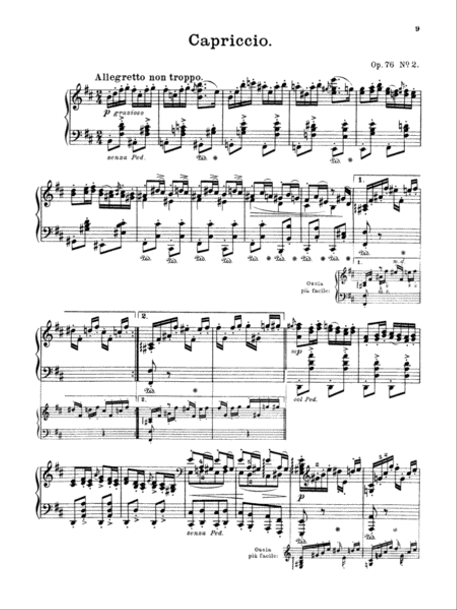 Brahms: Piano Works (Volume II: Op. 76-119 & 5 Etudes) Piano Method scores gallery preview page 1
