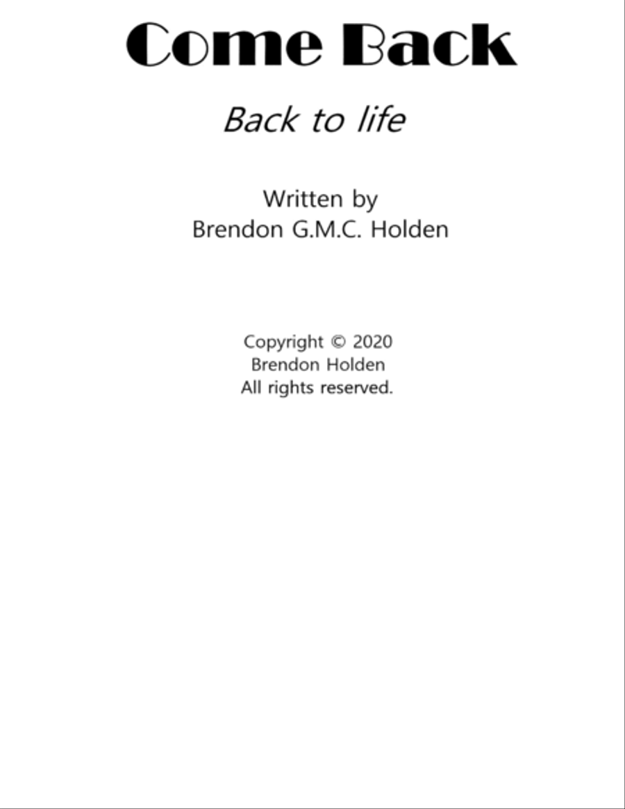 Come Back-Back to Life Full Orchestra scores gallery preview page 2