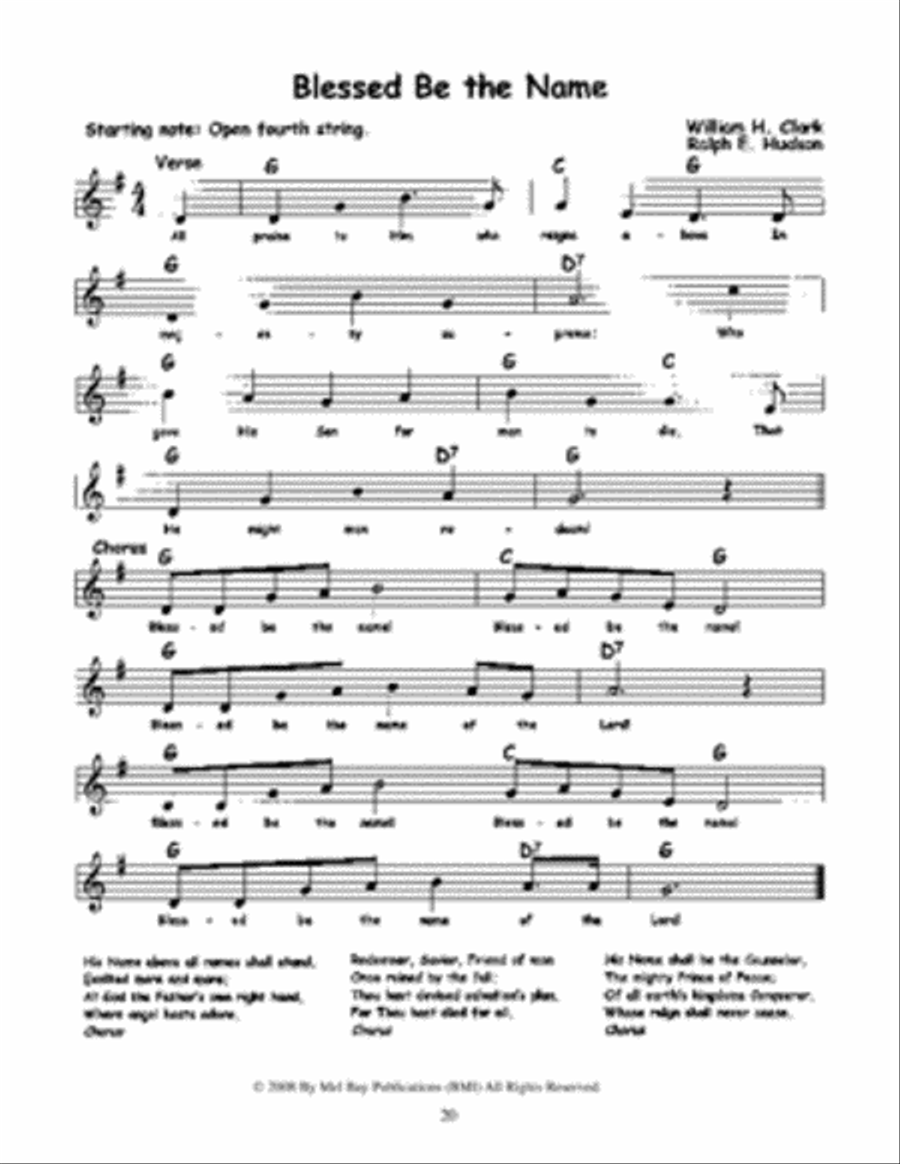 101 Three-Chord Hymns & Gospel Songs for Guitar, Banjo & Uke 5-String Banjo scores gallery preview page 3