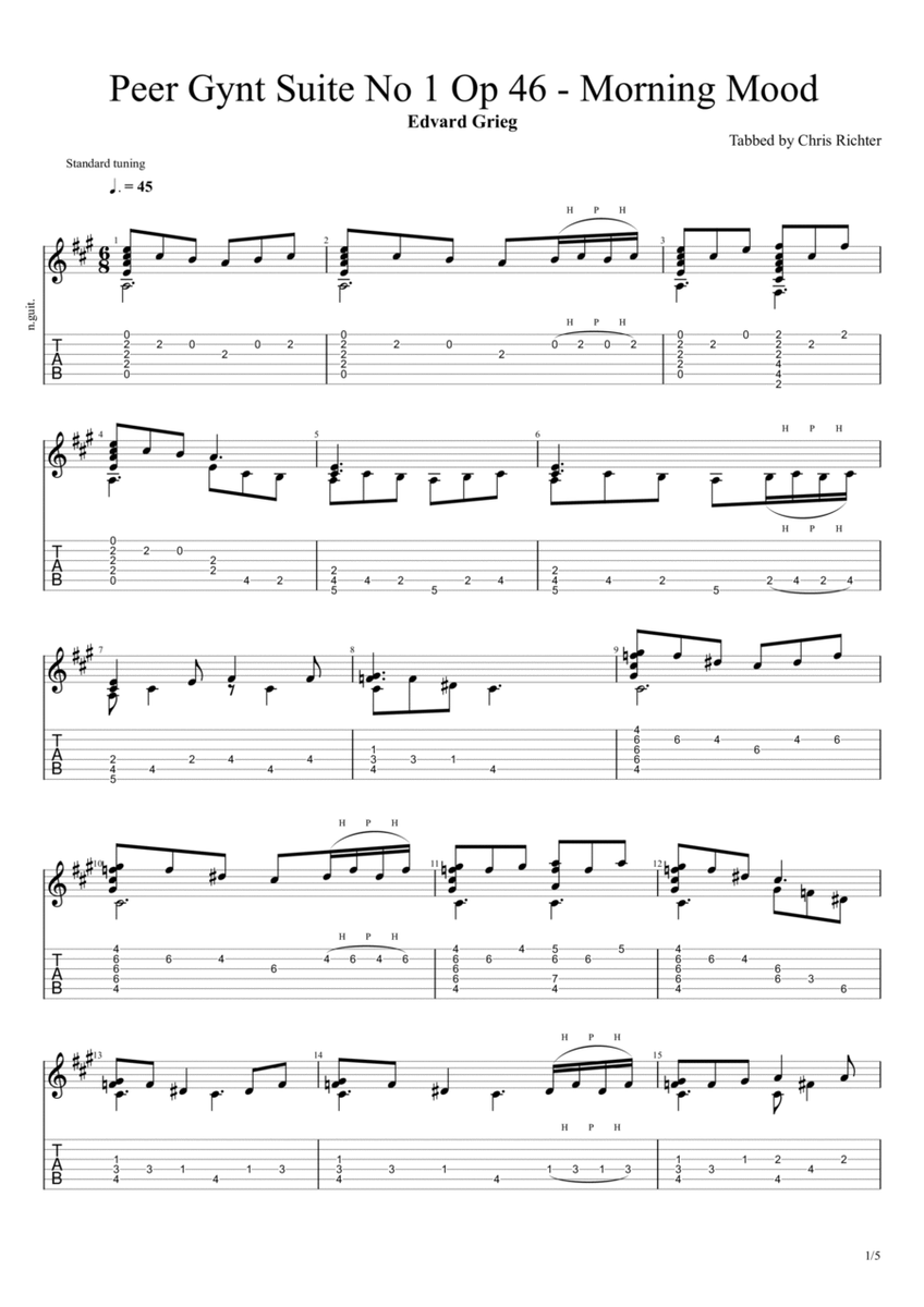 Peer Gynt - Suite No. 1, Op. 46 - I. Morning Mood (Edvard Grieg) image number null