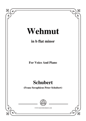 Book cover for Schubert-Wehmut,Op.22 No.2,in b flat minor,for Voice&Piano