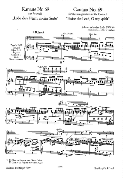 Cantata BWV 69 "Praise the Lord, o my spirit"