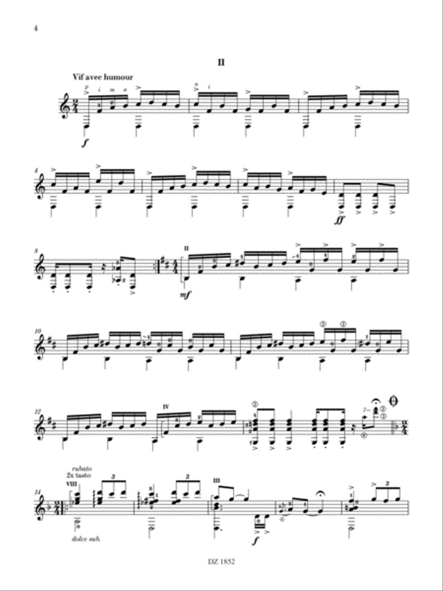 Éclats de Ré Classical Guitar scores gallery preview page 4